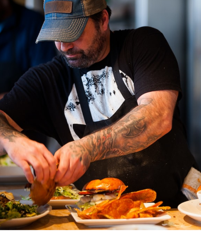 Foto en el local de West